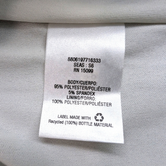 Metaphor Dress Bodycon Sleeveless Assymetrical Hem Blue Pink White Medium - Picture 4 of 8